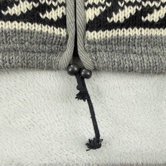 VTG Ark Imports Men's Size XXL 100% New Zealand Wool Cowichan Maple Leaf Jacket - Picture 12 of 16